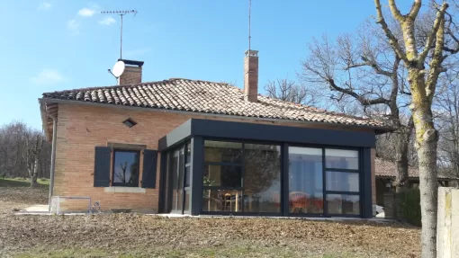 Installation d'une véranda en aluminium à Caussade, Nègrepelisse, Alu Project