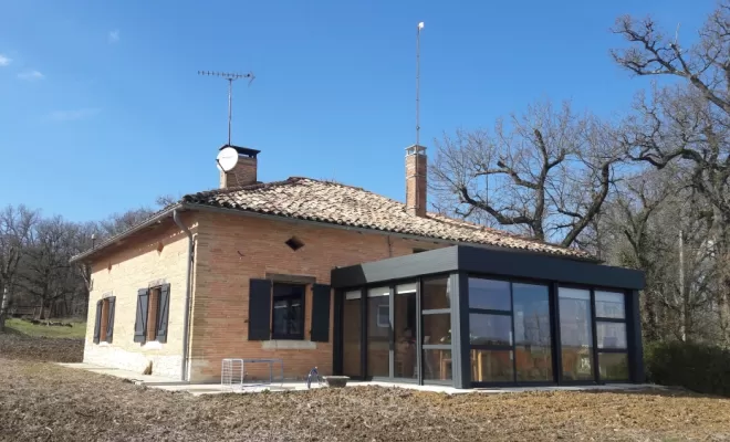 Installation d'une véranda en aluminium à Caussade, Nègrepelisse, Alu Project