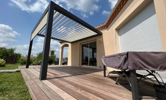 Installation d'une votre pergola bioclimatique en aluminium à Saint-Étienne-de-Tulmont, Nègrepelisse, Alu Project