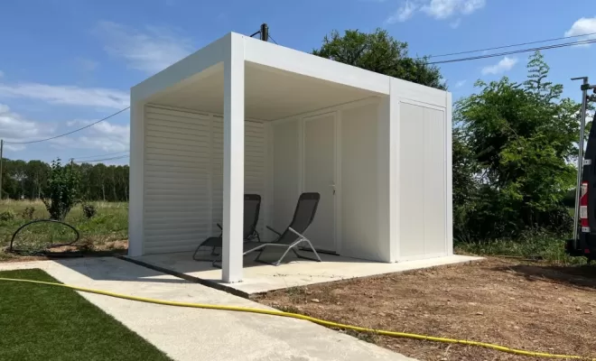 Installation d'un pool house en aluminium à Bioule , Nègrepelisse, Alu Project